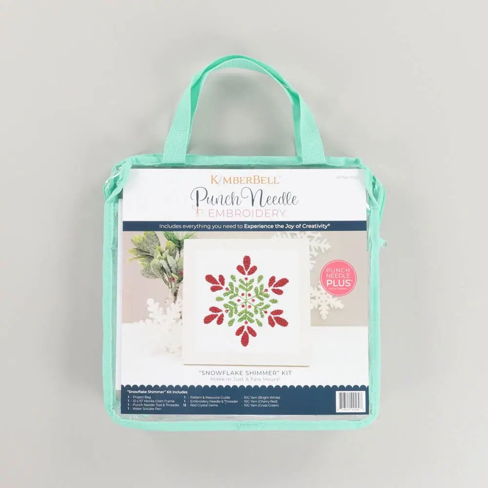 PRE-ORDER: PUNCH NEEDLE SNOWFLAKE SHIMMER KIT