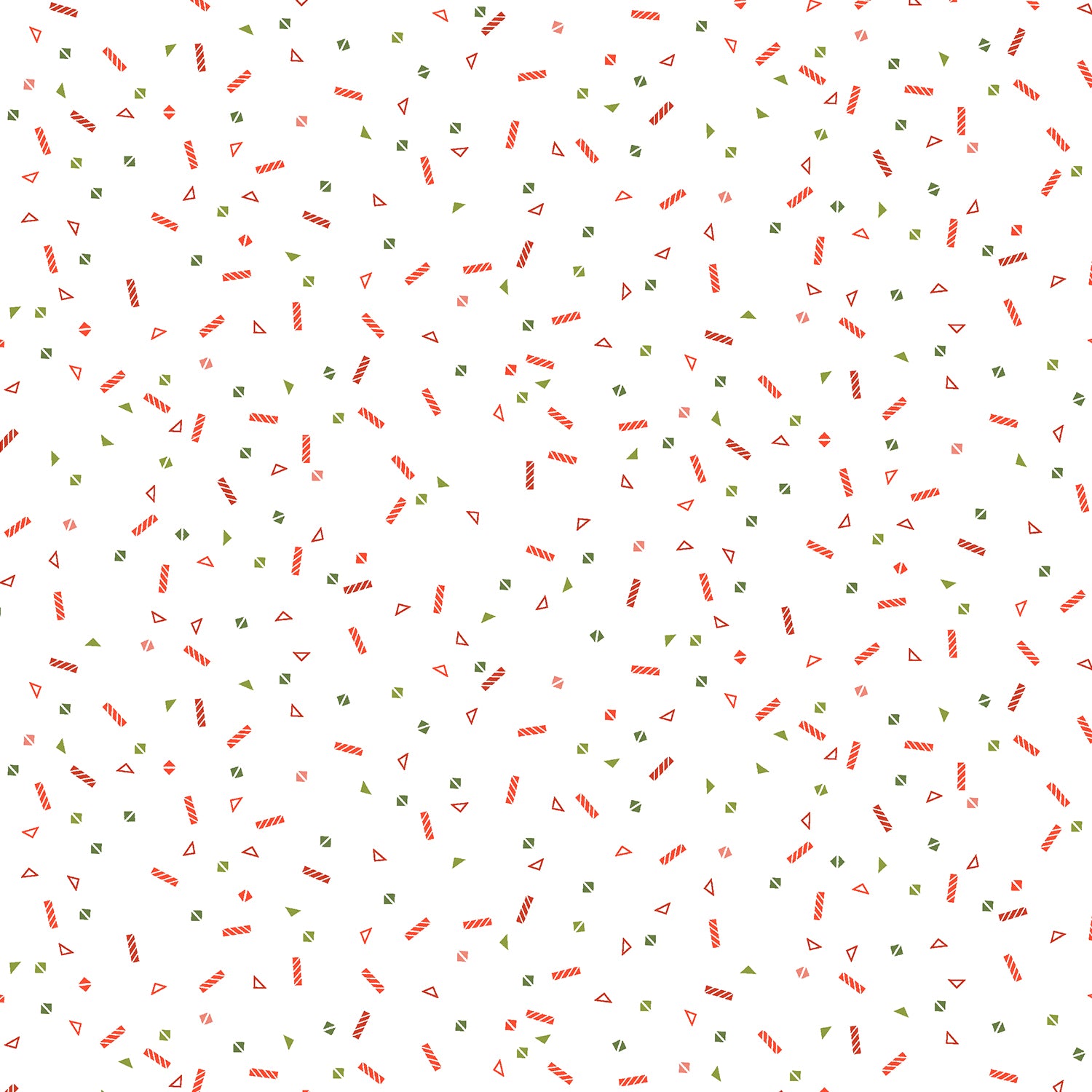 CANDY CANE RED SHAKEN SHAPES MINIATURE MINIS