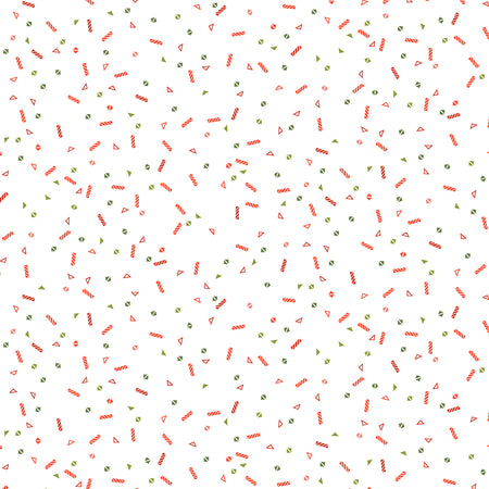CANDY CANE RED SHAKEN SHAPES MINIATURE MINIS