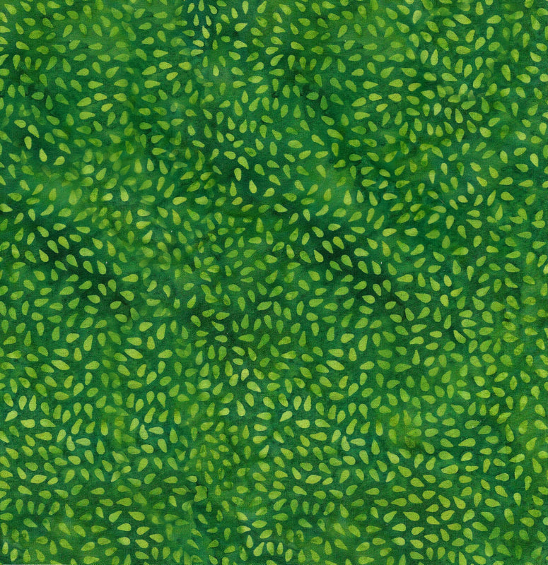 green batik with light green seeds