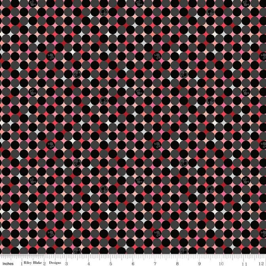 BLACK SPARKLE DOTS BARBIE VINTAGE