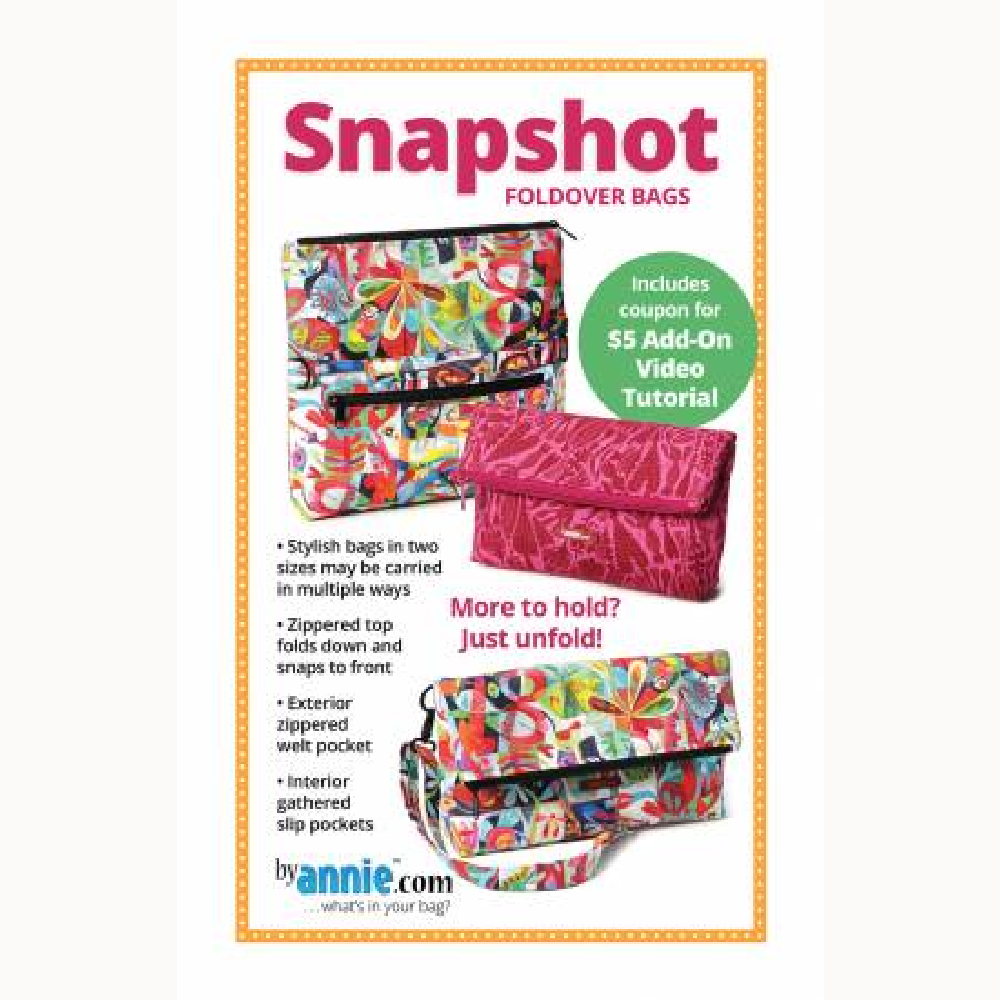 SNAPSHOT FOLDOVER BAGS PATTERN