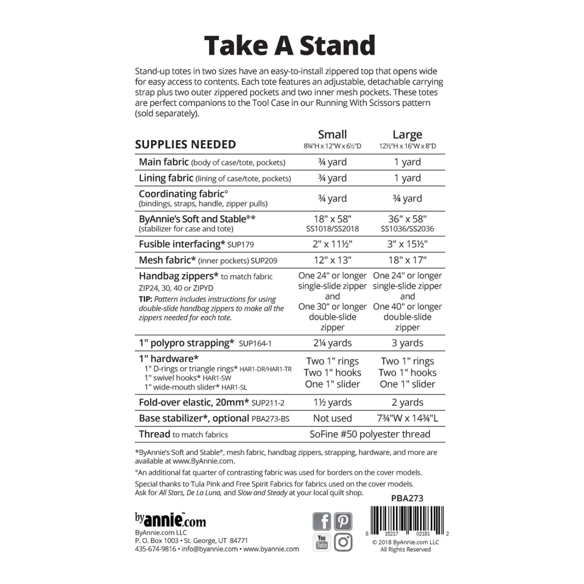 TAKE A STAND STAND-UP TOTE