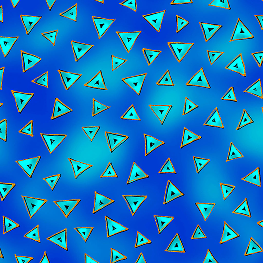 TRIANGLE DARK AQUA METALLIC LAUREL BURCH BASIC