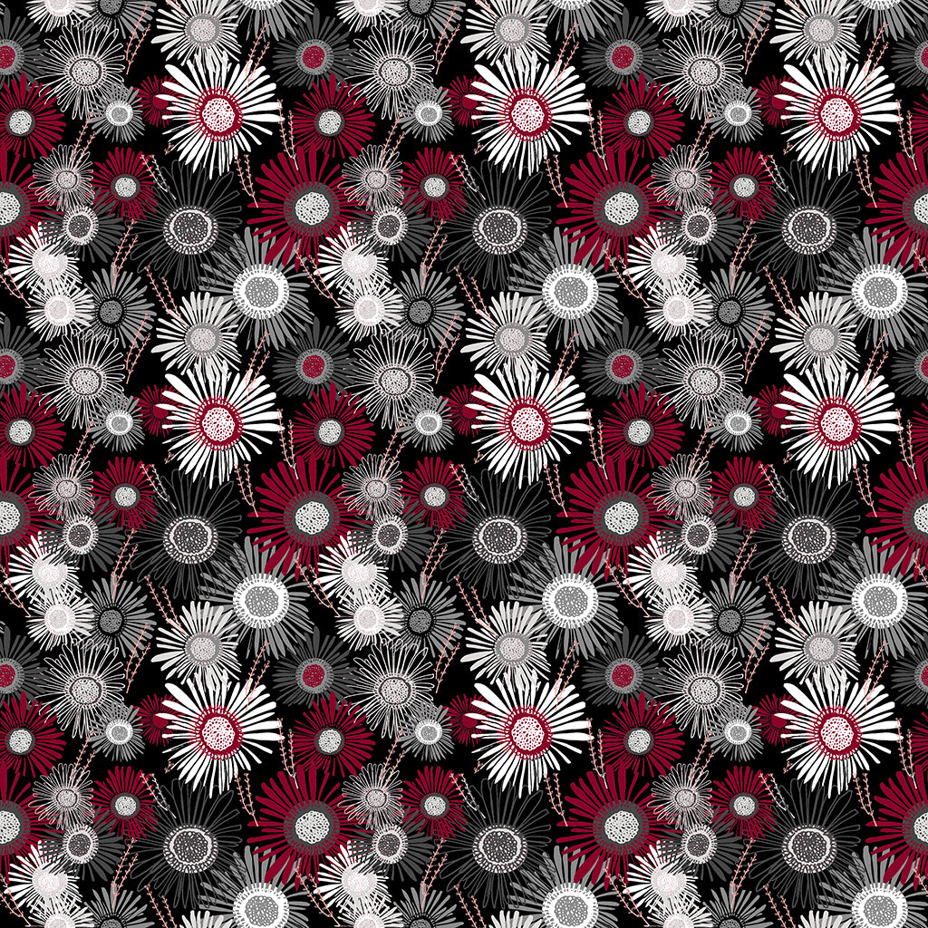 CRAZY DAISIES BLACK MERLOT