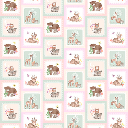 FRAMED FRIENDS WOODLAND WANDER PINK