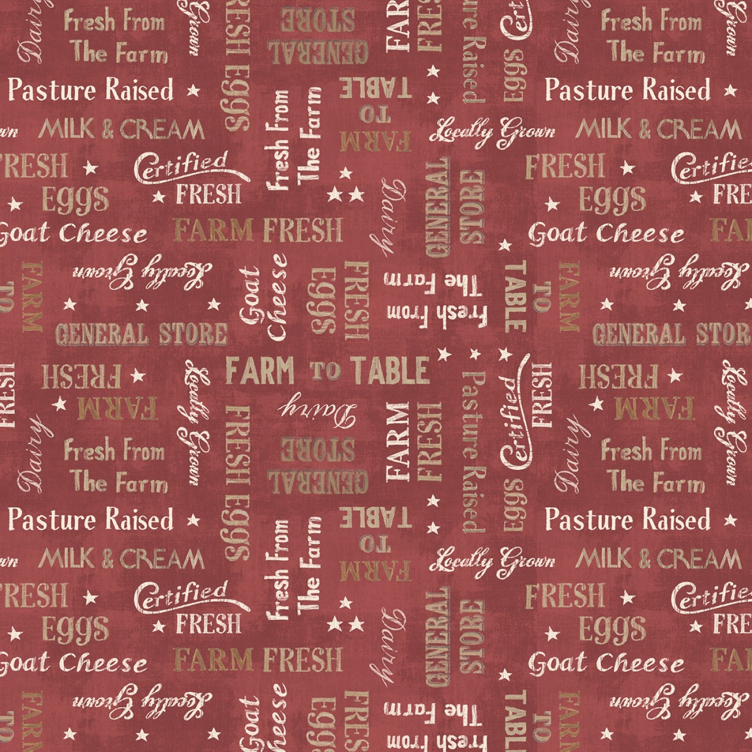 WORDS - BARN RED - FARM HOUSE CHIC