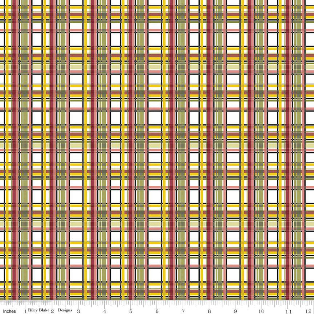 PLAID ON WHITE PETALS & PEDALS