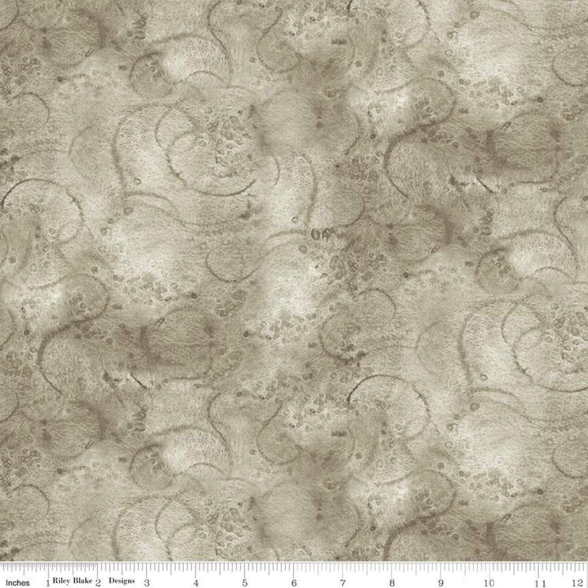 Gray Riley Blake Painters Swirl Fabric