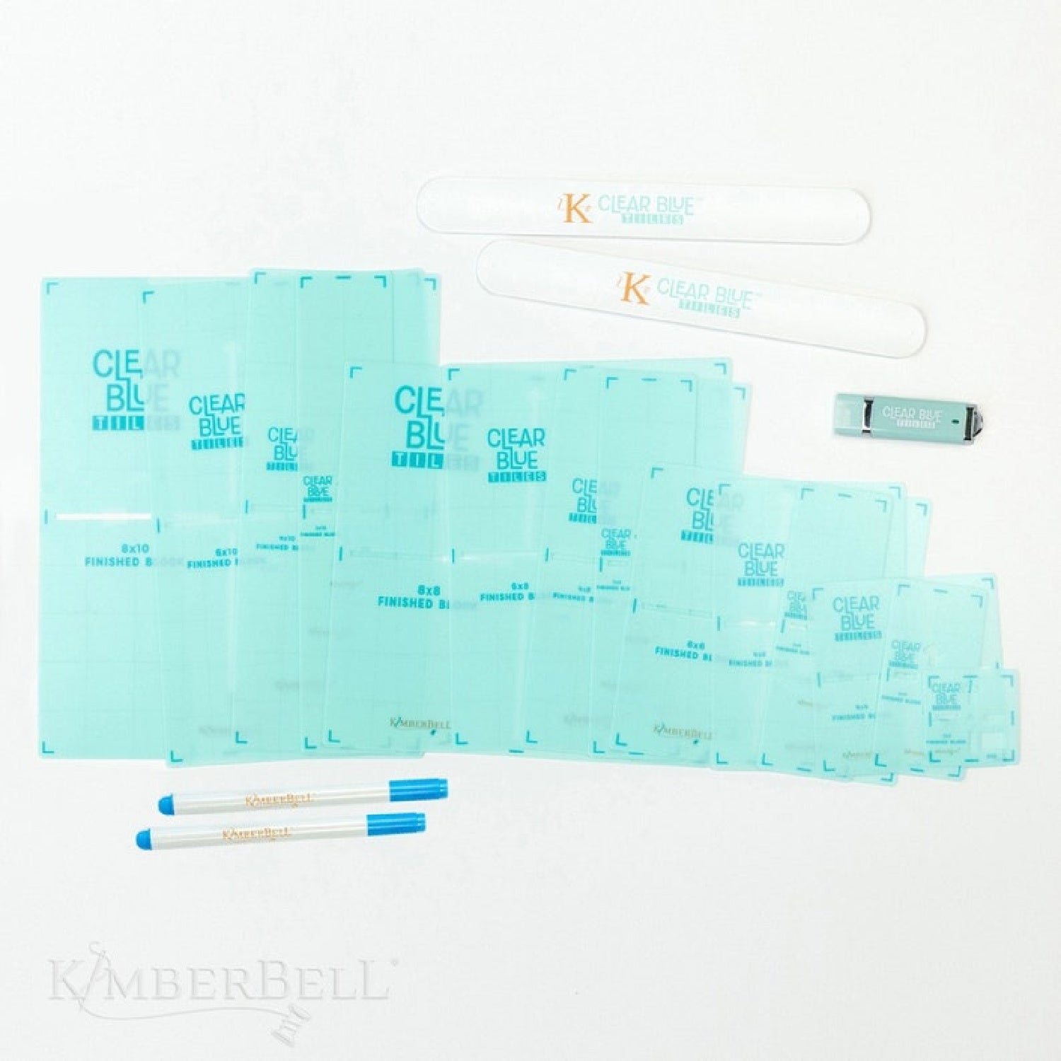 clear blue tiles, embroidery, quilting