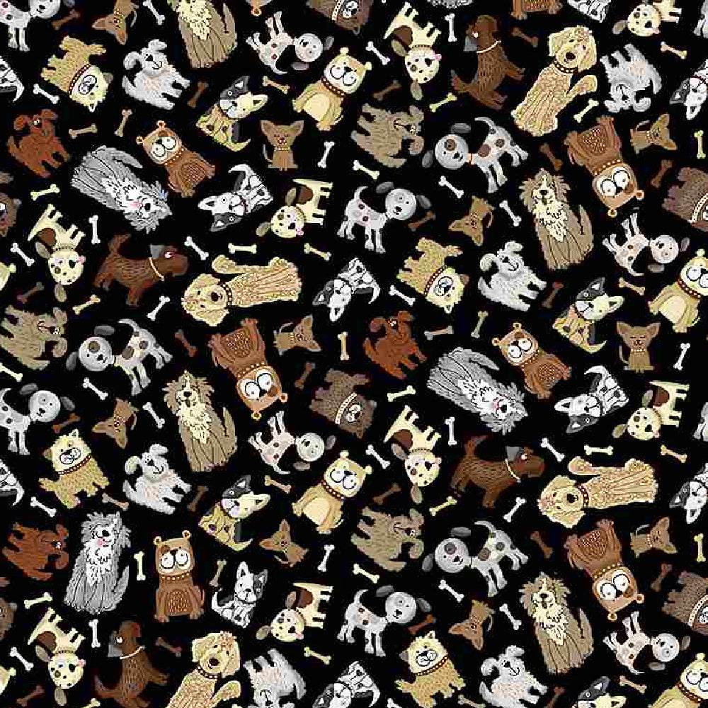Dogs, Brown Black, Bones, White