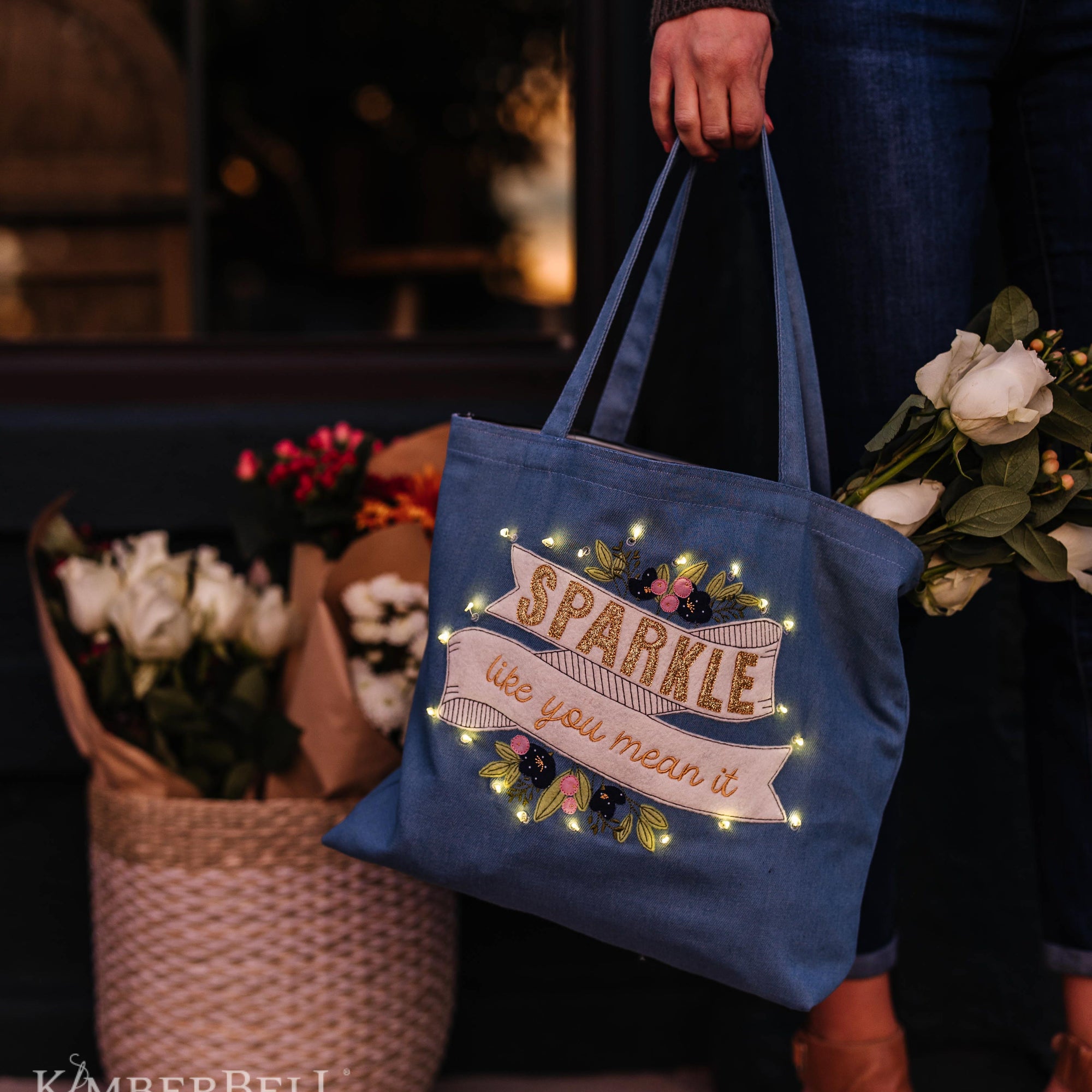 BLANK CHAMBRAY TOTE