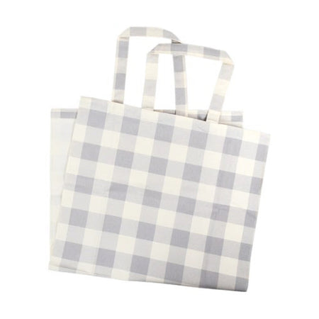 GREY & CREAM BUFFALO CHECK TOTE BLANK