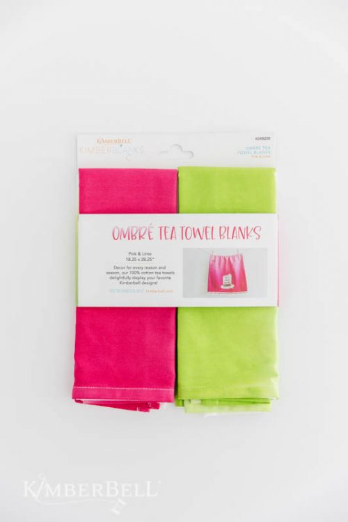 PINK & LIME OMBRE TEA TOWEL BLANKS