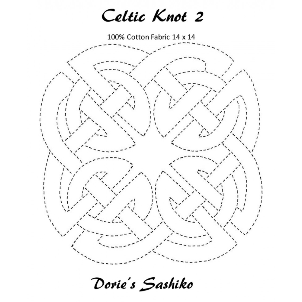 CELTIC KNOT 2 SASHIKO FABRIC