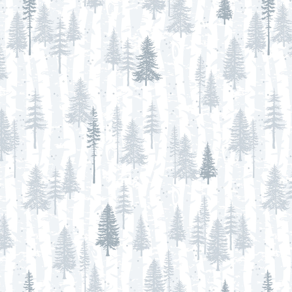 FLANNEL BOREAL FOREST GRAY SCANDINAVIAN WINTER