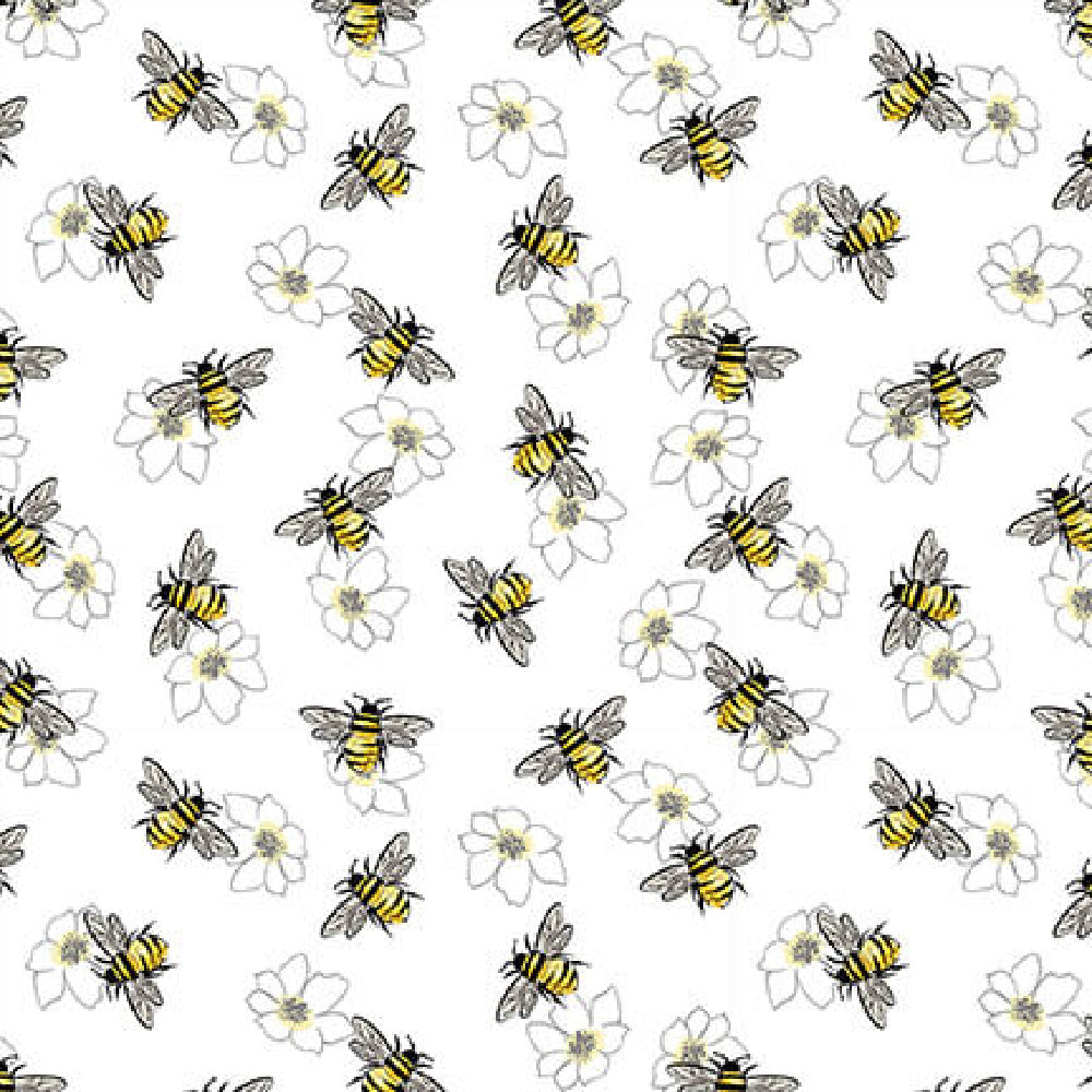 bees, white, yellow