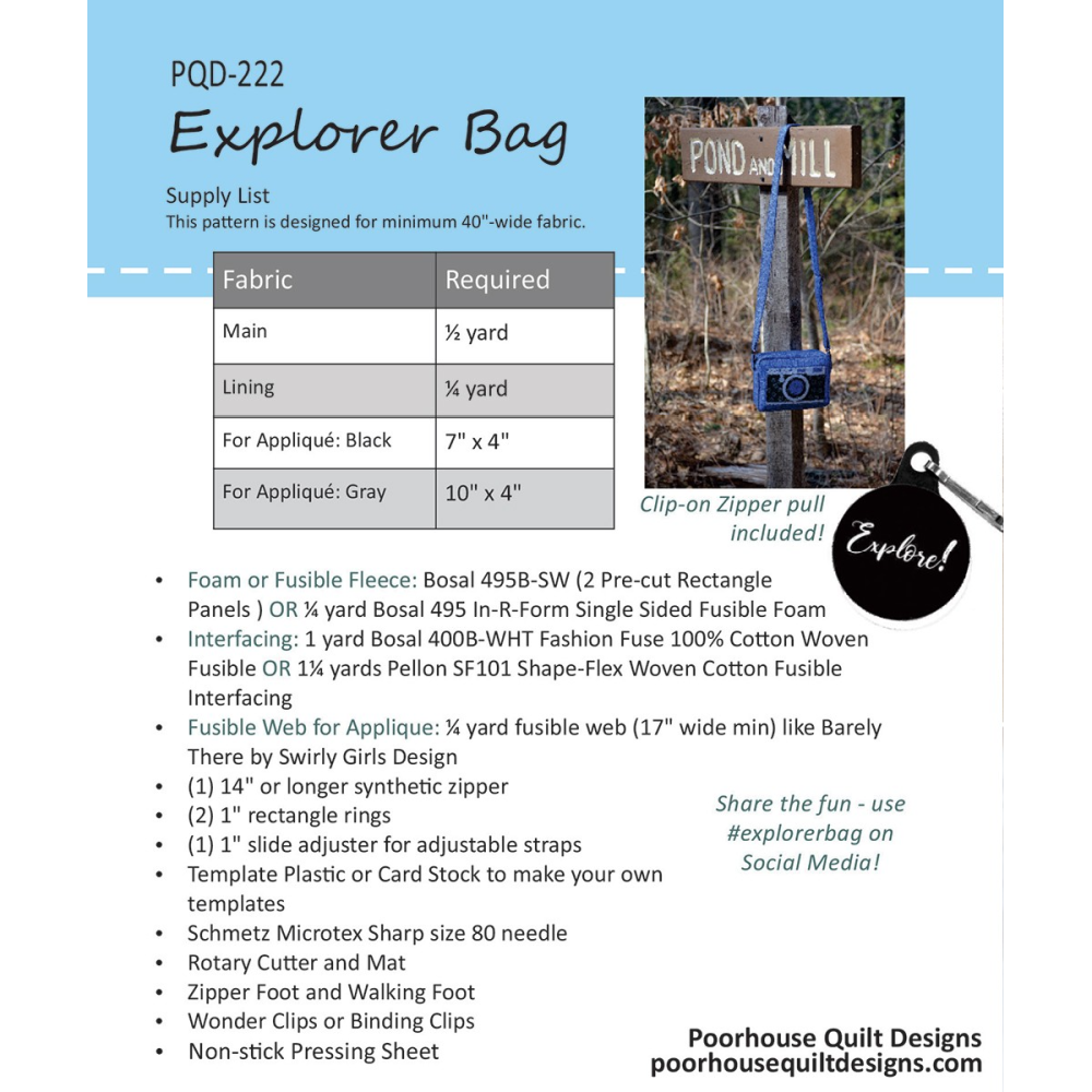 EXPLORER BAG POORHOUSE DESIGNS