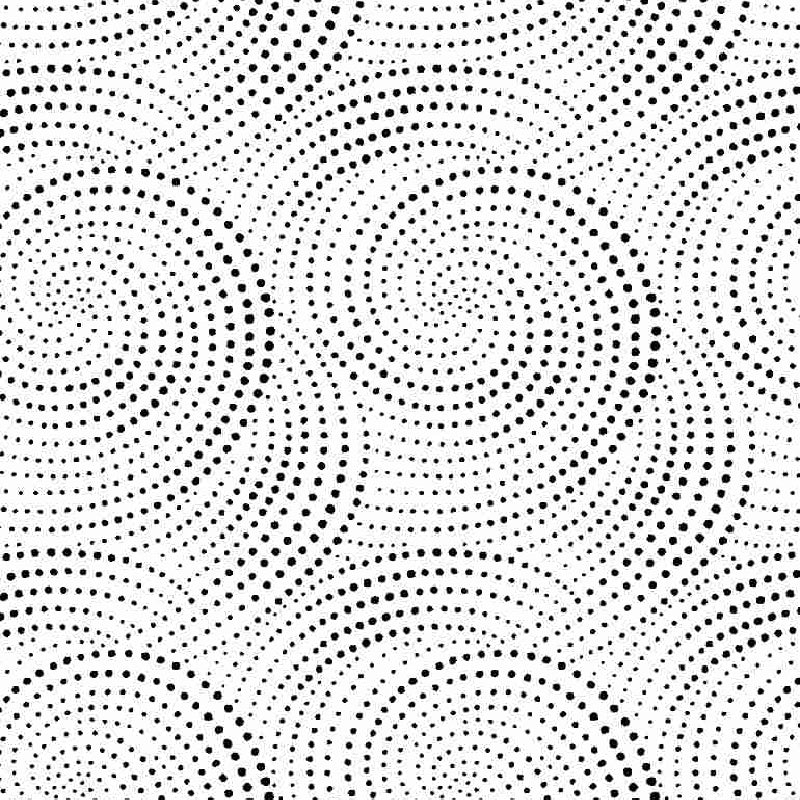 LARGE DOTTED CIRCLES - BLACK ON WHITE