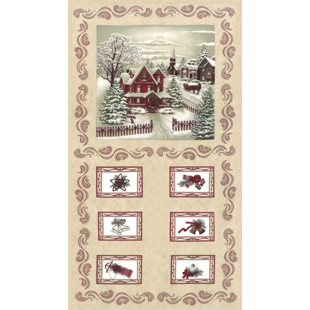 SNOW COVERED HOUSE PANEL