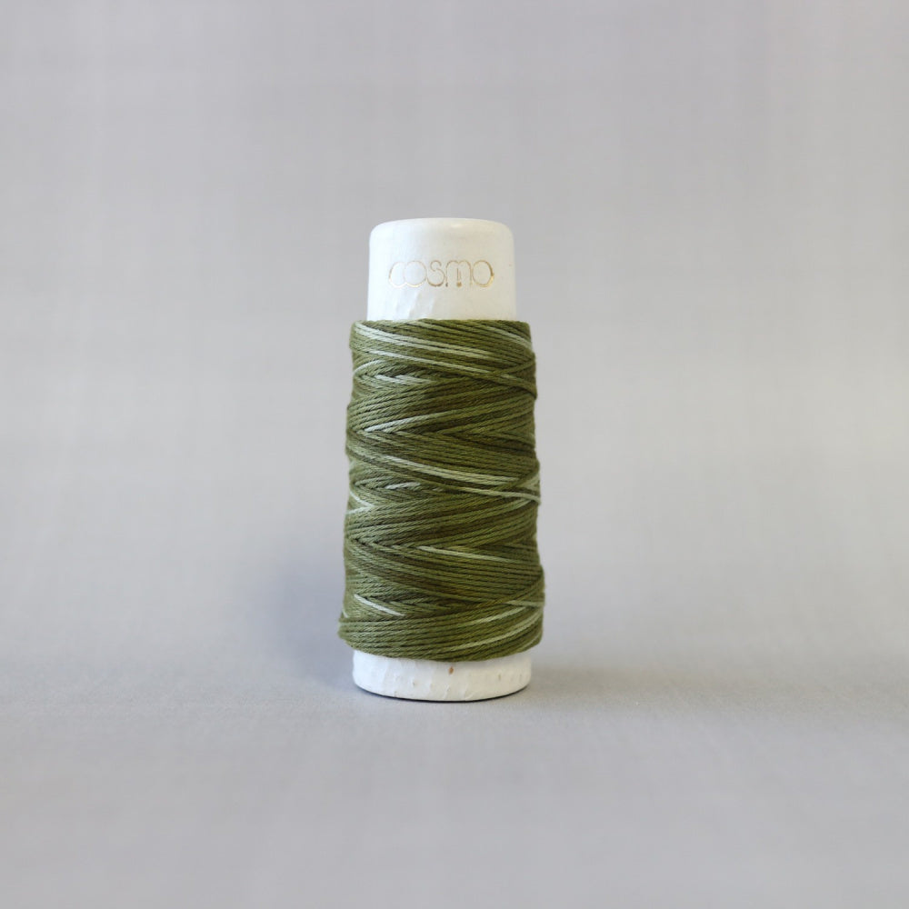 COSMO SASHIKO THREAD VARIEGATED FOREST MOSS