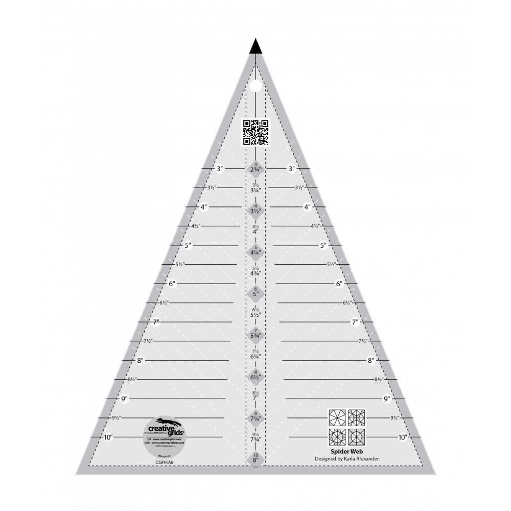 Calico Ruler CREATIVE GRIDS SPIDER WEB RULER – Calico Gals