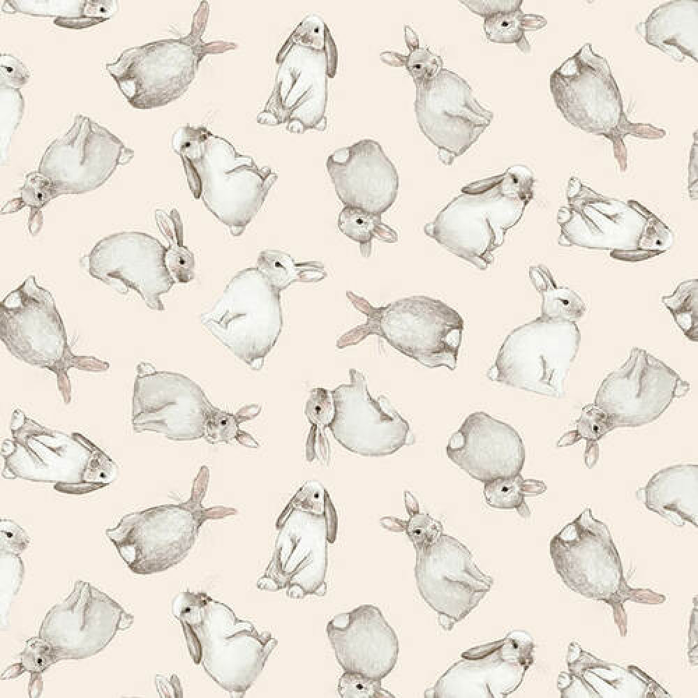 bunnies on peach