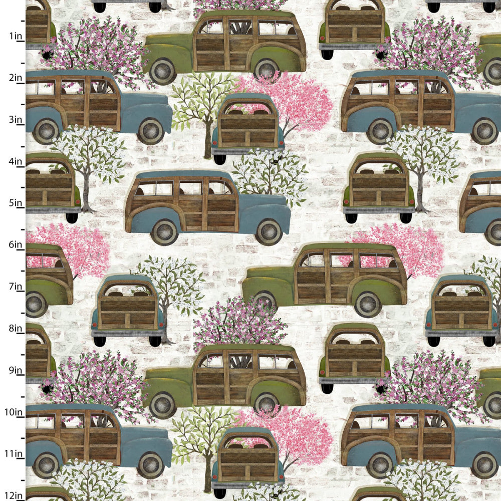 flowers, truck, wagon